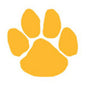 GOLD PANTHER PAW Glitter Temporary Tattoo 2x2