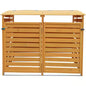 Outdoor Solid Wood Garbage Can Recycle Bin Storage Shed - Holds 2 Trash Bins