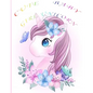 cute girl unicorn: girly drawings style - Paperback