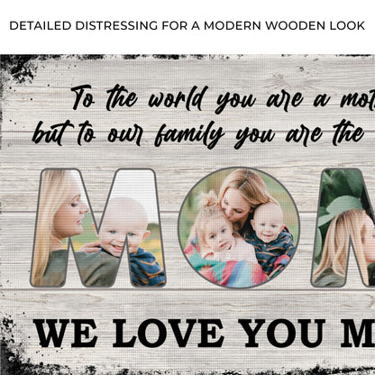 Mom, To Us You Are The World Mother's Day Gift Sign