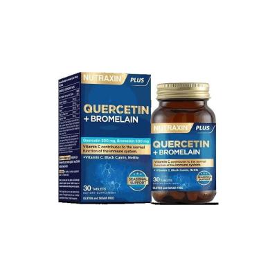 Nutraxin Quercetin Plus Bromelain Dietary Supplement - Natural Anti-Inflammatory & Immune Support for Adults