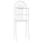 Over Toilet Bathroom Space Saving Storage Shelving Unit in White Metal Finish