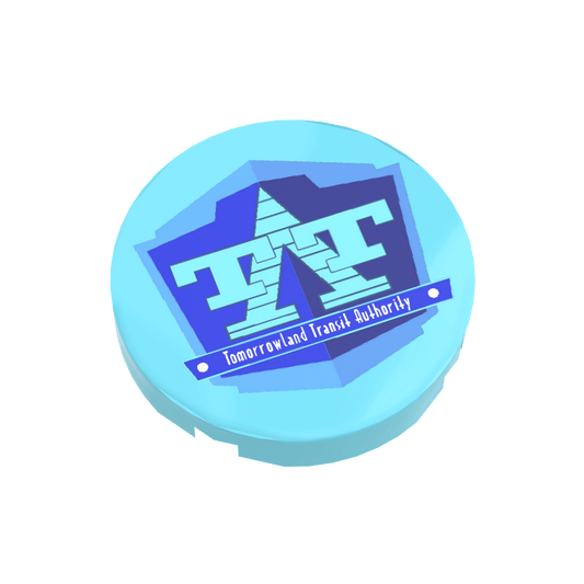 TTA Tomorrowland Transit Authority Sign - Custom Printed - Made Using a LEGO® Tile