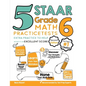 5 STAAR Grade 6 Math Practice Tests: Extra Practice to Help Achieve an Excellent Score - Paperback