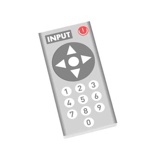 TV Remote - Custom Printed Tile - Made Using a LEGO® Part