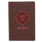 KJV Kids Bible, 40 Pages Full Color Study Helps, Presentation Page, Ribbon Marker, Holy Bible for Children Ages 8-12, Lion Emblem Faux Leather Flexibl - Leather