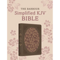 The Barbour Simplified KJV Bible--Deluxe Edition [Brown & Rose Floral Inset] - Imitation Leather