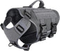 Tactical Dog Harness 6 Buckle No Pull MOLLE Vest Adjustable 3/4 Coverage