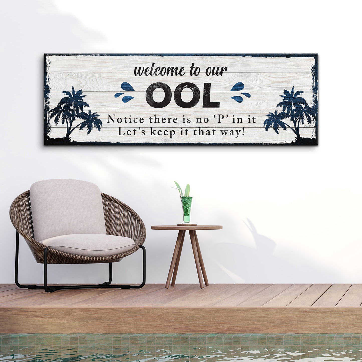 Welcome To Our Pool Sign