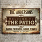 Welcome To The Patio Sign