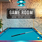 Game Room Dark Wood Sign