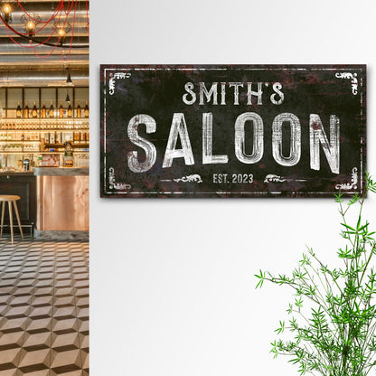 Family Saloon Vintage Sign