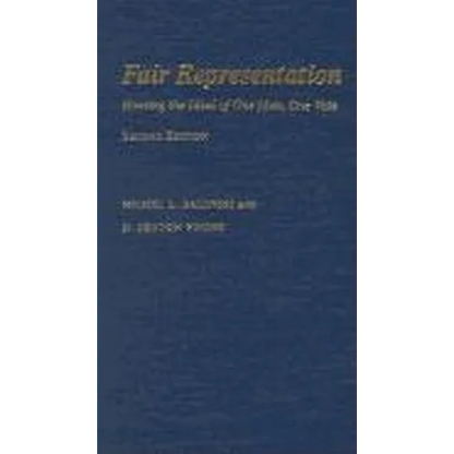 Fair Representation: Meeting the Ideal of One Man, One Vote - Paperback