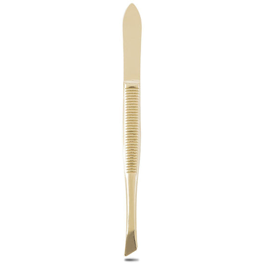 Eklips Metal Tweezers - Slanted Tip for Precise Hair Removal & Eyebrow Shaping | Durable Stainless Steel, Ergonomic Design