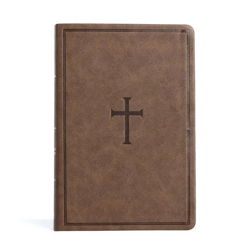CSB Giant Print Reference Bible, Brown Leathertouch - Imitation Leather