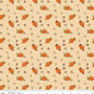 The Awe of Autumn Pumpkins Latte 43"/44" Fabric Per Yard