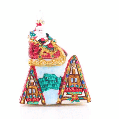 There Arose Such a Clatter - Glass Ornament