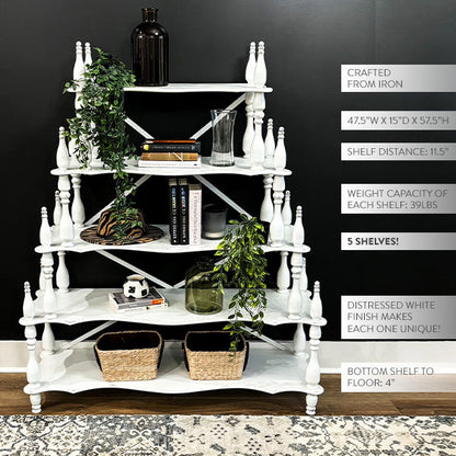 HUGE Antique Inspired French Cottage Etagere