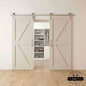 Classic Double Barn Door Kit | Brushed Nickel Hardware