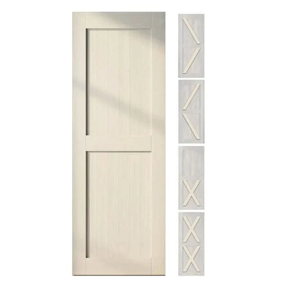 Classic Double Bypass 2 Door Barn Door Kit | Brushed Nickel Hardware