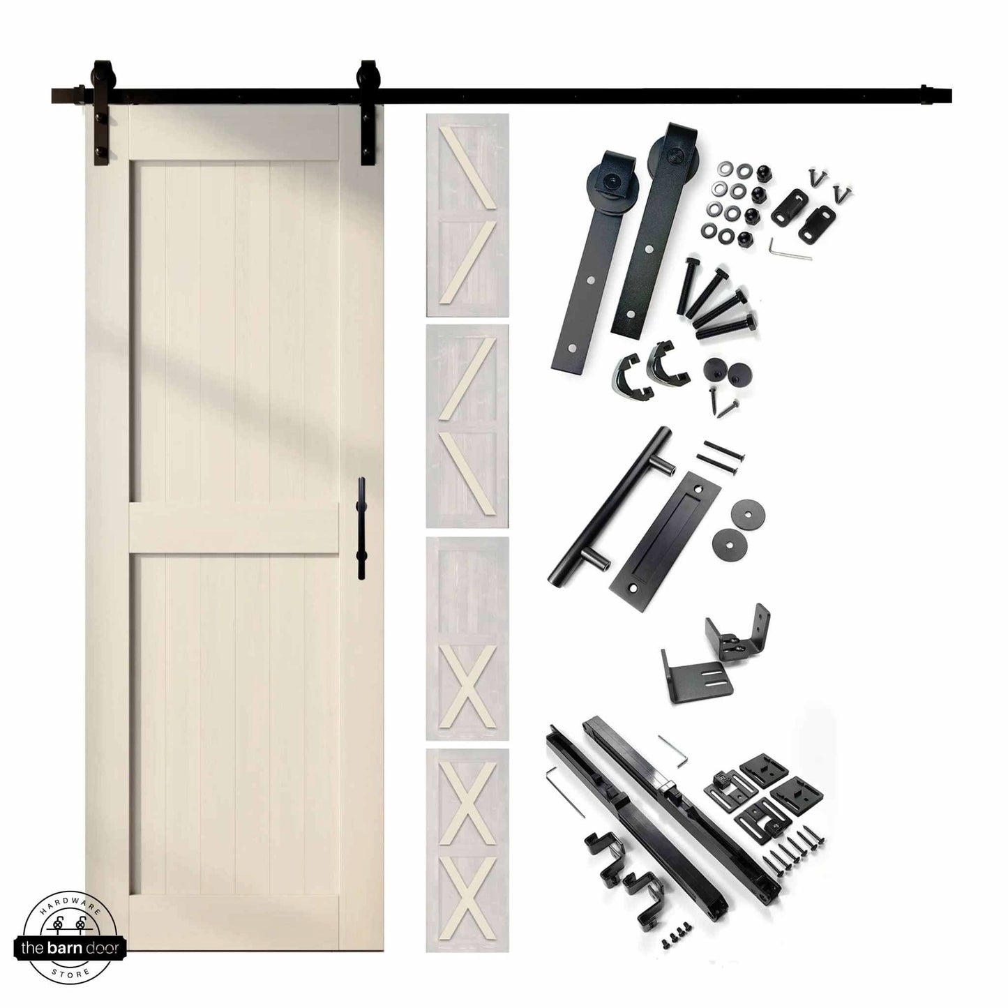 Classic Single Barn Door Kit | Black Hardware