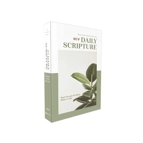 Niv, Daily Scripture, Paperback, White/Sage, Comfort Print: 365 Days to Read Through the Whole Bible in a Year - Paperback