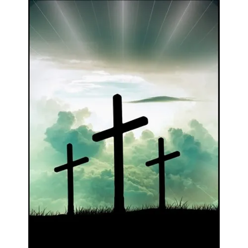 The Cross Christian Inspirational Notebook: 100 Pages 8.5" X 11" Wide Ruled Line Paper - Paperback