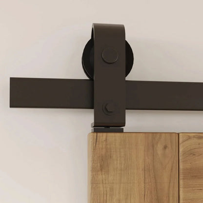 J Top Mount Bifold Barn Door Hardware | Matte Black | 4 Door Biparting Kit