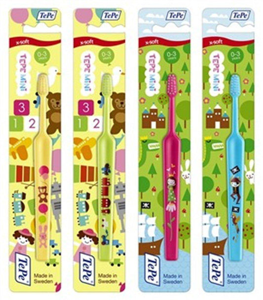 Tepe Children's Toothbrush for 0-3 Years Old - Gentle & Safe Oral Care for Infants & Toddlers