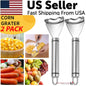 2x Corn Cob Peeler Stainless Steel Thresher Stripper Remover Kitchen Cutter Tool