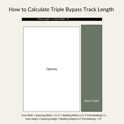 J-Strap Triple Track Bypass Barn Door Hardware Kit | Brushed Nickel