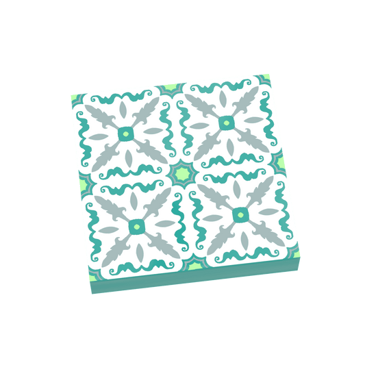 Turquoise Tile for Floor and Wall - Custom Printed - Made Using LEGO® Parts