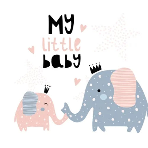 My Little Baby: Baby Shower Guest Book with Elephant Girl and Her Mom Theme, Personalized Wishes for Baby & Advice for Parents, Sign In, Gift Log, and - Paperback