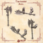 3d Printed Crimson Lords 2 Handed Axe Set  by Greytide Studio