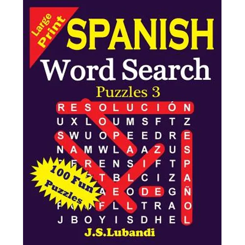 Large Print Spanish Word Search Puzzles 3 - Paperback