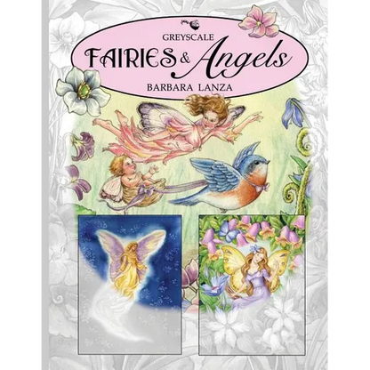 Fairies & Angels: A Greyscale Fairy Lane Coloring Book - Paperback