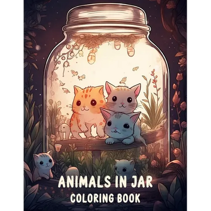 Animals In Jar Coloring Book: Explore The Fascinating World Of Animals In Jar With Cute Animals - Paperback