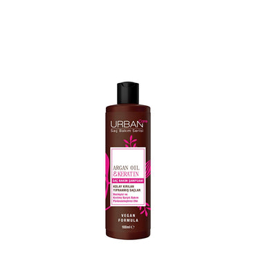Urban Care Argan Oil & Keratin Shampoo: Repair & Strengthen Damaged Hair, Anti-Breakage, Vegan Formula, Sulfate-Free - 3.38 fl oz