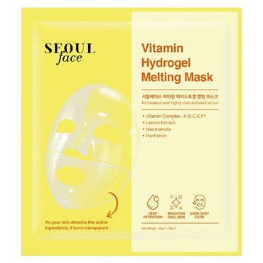 Dermal Korea Vitamin Hydrogel Face Mask - Hydrating, Anti-Aging Korean Skincare with Natural Ingredients
