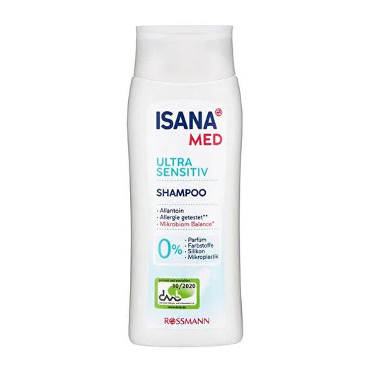 Isana Med Sensitive Shampoo - Vegan, Dermatologically Tested, 6.76 fl oz