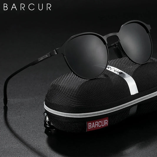 BARCUR Trendy Sunglasses Women’s Polarized Round Frame – Timeless Fashionable Sun Glasses for Driving Casual Wear – UV400 Protection Anti-Reflective Lenses