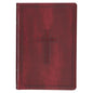 KJV Holy Bible, Thinline Large Print Faux Leather Red Letter Edition - Thumb Index & Ribbon Marker, King James Version, Burgundy - Leather