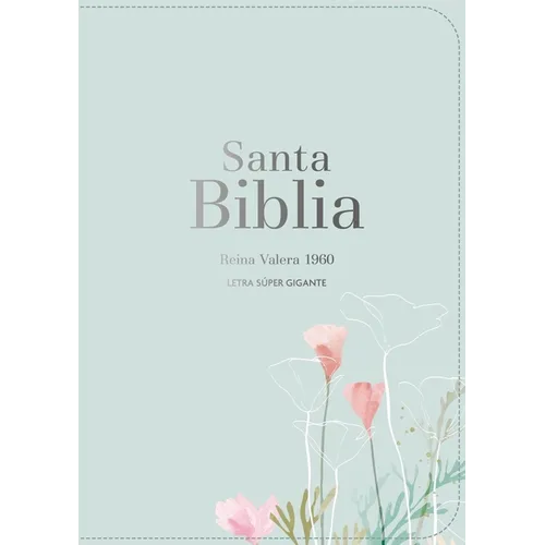 Biblia Rvr 1960 Letra Súper Gigante Símil Piel Menta (Bible Rvr 1960 Super Giant Print Leatherlike Mint (Spanish Edition) - Leather