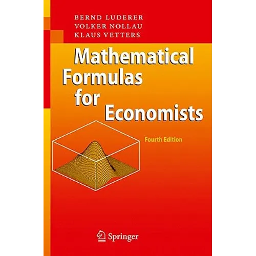 Mathematical Formulas for Economists - Paperback