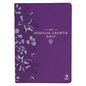 The Spiritual Growth Bible, Study Bible, NLT - New Living Translation Holy Bible, Faux Leather, Purple Debossed Floral - Leather