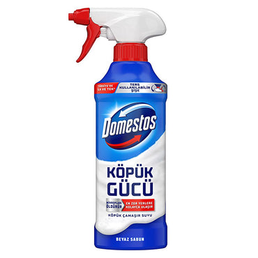 Domestos Foam Power White Soap Toilet Cleaner - Reversible Bottle, Deep Hygiene, 15.22 fl oz