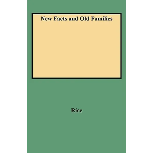 New Facts and Old Families - Paperback