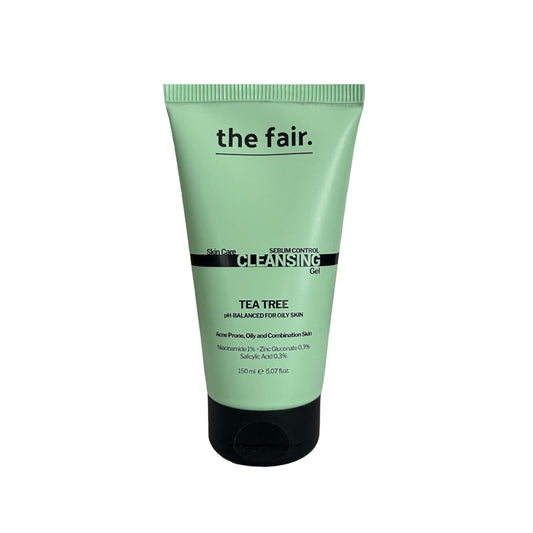 The Fair Vegan Face Wash Gel - Tea Tree Oil & Salicylic Acid for Oily Skin, Natural Acne Treatment, 5.07 fl oz