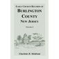 Early Church Records of Burlington County, New Jersey. Volume 2 - Paperback