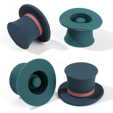 Silicone Wine & Champagne Bottle Stopper Vacuum Sealer Plug for Wine, Beer, Bar & Kitchen (6 x 6 x 3.5 cm / 2.36 x 2.36 x 1.38 in)